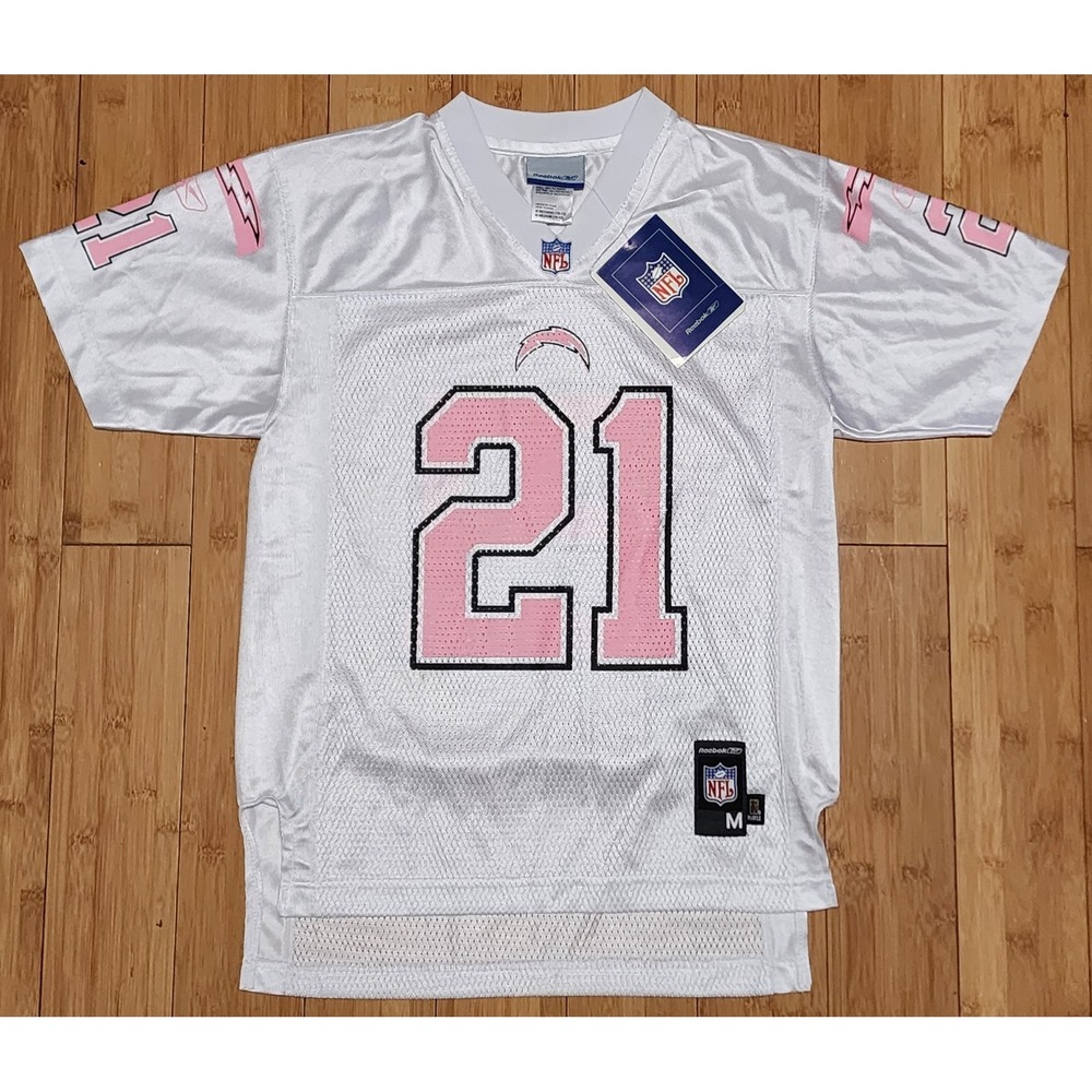 VTG Reebok San Diego Chargers LaDainian Tomlinson #21 Pink Jersey Youth M NWT